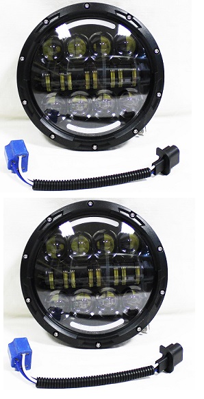 Светодиодные фары Car Profi CP-LED-7"-247  DRL  Нива/УАЗ/Jeep 54W 2шт