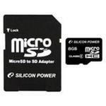 Micro SD-карта Silicon Power 8GB с адаптером SD